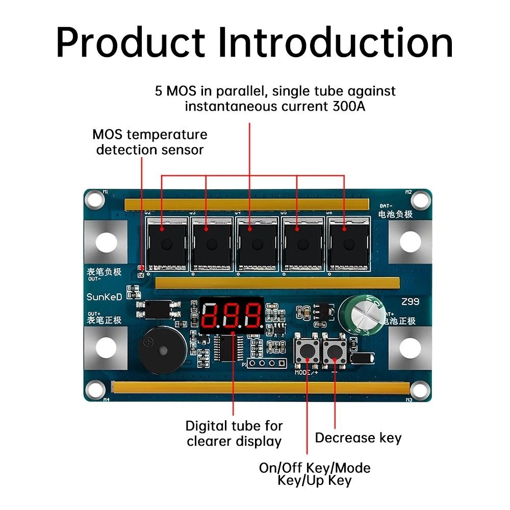 Diy Electronics Spot Welder - Soldador por Puntos Portátil de 12V