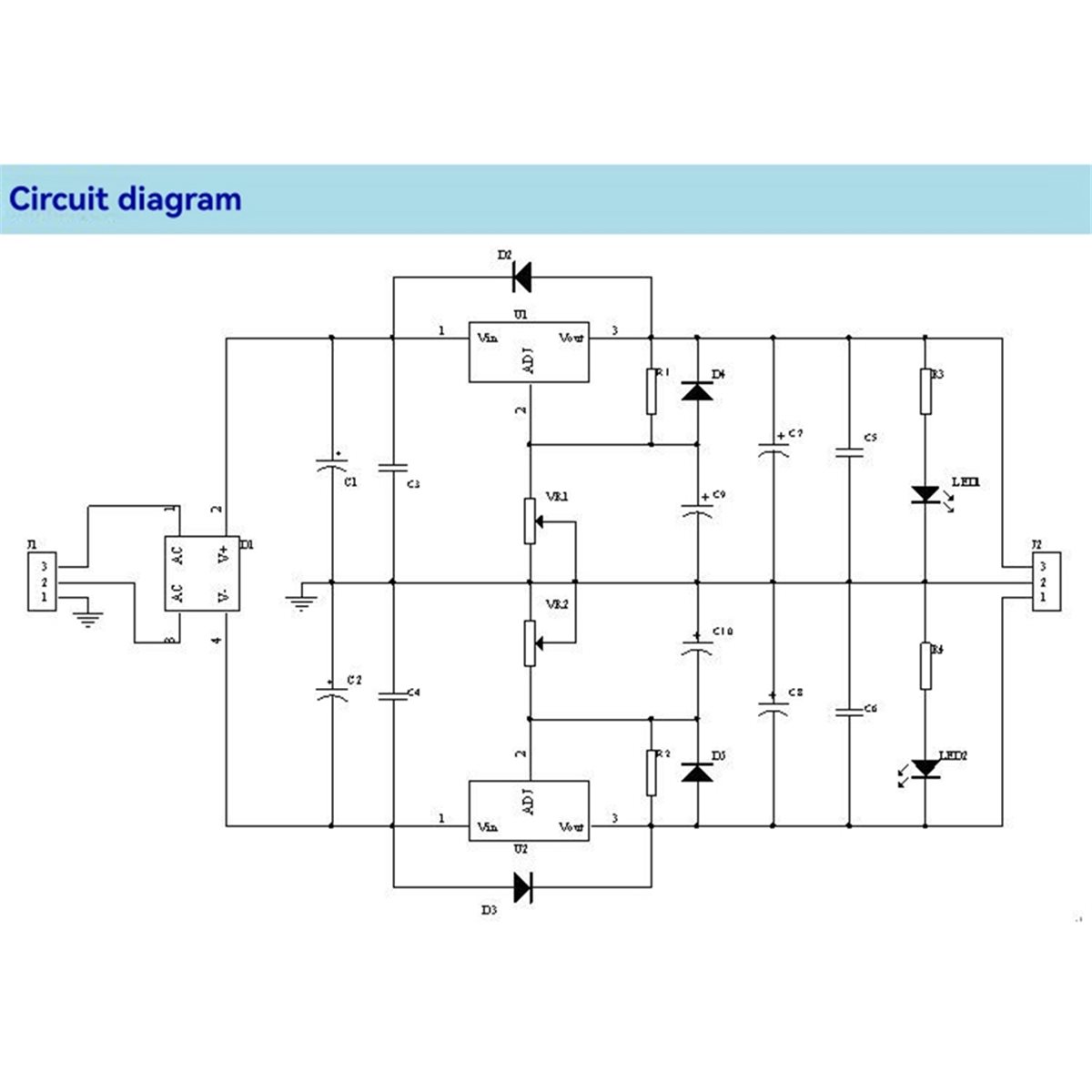 Lm317 Voltage Regulator - Módulo de Placa de Alimentación con