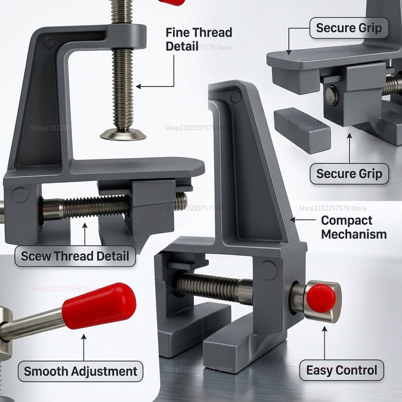 Mini Tornillo de Banco de Alum - Diy Electronics Table reseña y precio