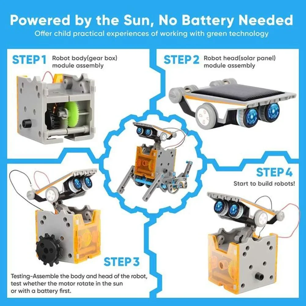 Kit de ciencia Robot con energ - Diy Electronics Gadget reseña y precio